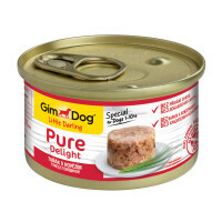 GimDog Pure Delight Thunfisch mit Rindfleisch Nassfutter, 85 g