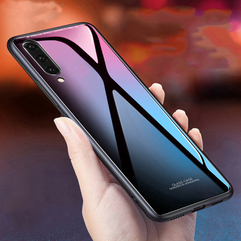  Odporen proti udarcem Odbijač iz kaljenega stekla TPU Zaščitna torbica za Samsung Galaxy A70 2019