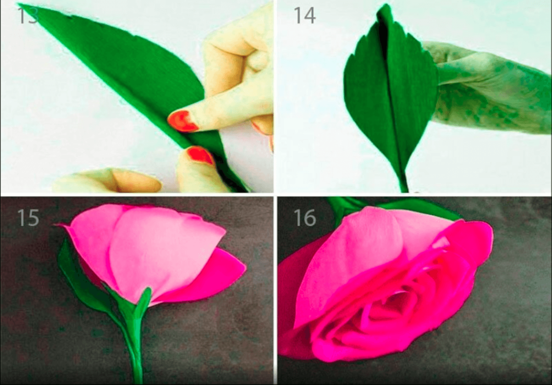 Sådan laver du en stor blomst fra bølgepapir trin for trin