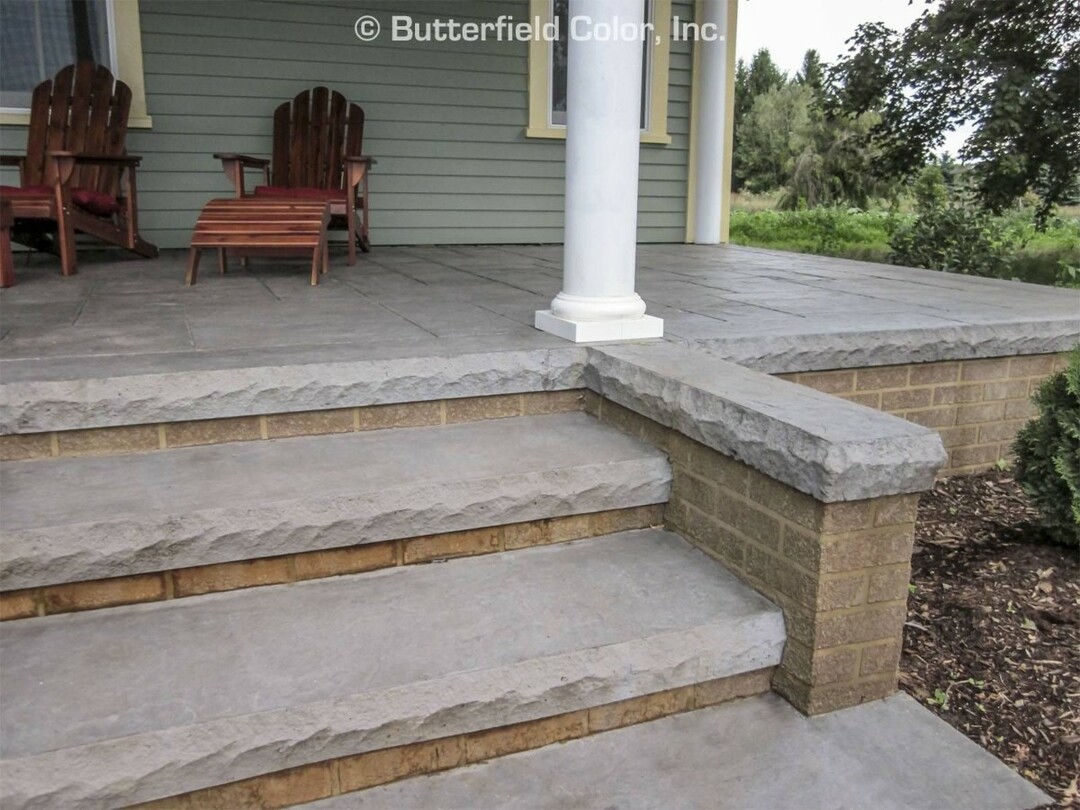 Photo of finishing a concrete porch in a private house