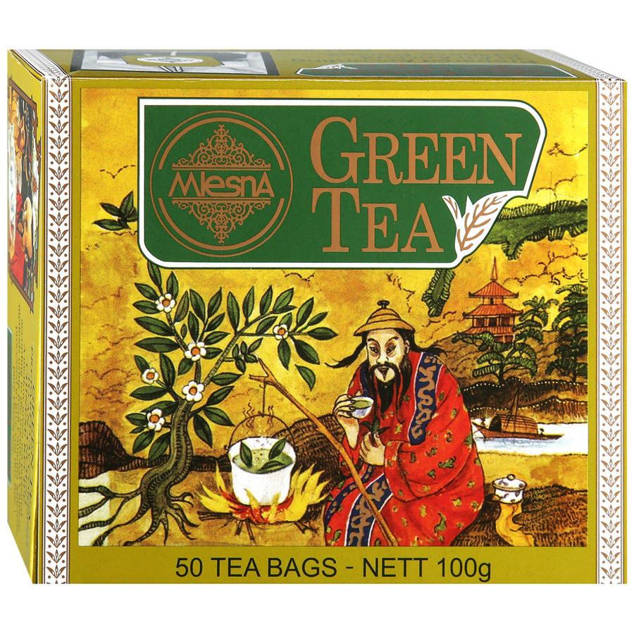 תה ירוק Mlesna תה ירוק לפי הטכנולוגיה הסינית 50 שקיות