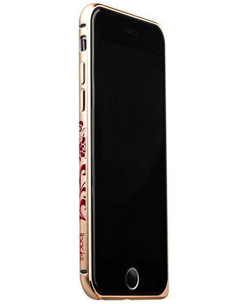 Ohišje odbijača iBacks Barvita serija Cameo za aluminij Apple iPhone 6 / 6S aluminij (ip60013) Champagn Gold