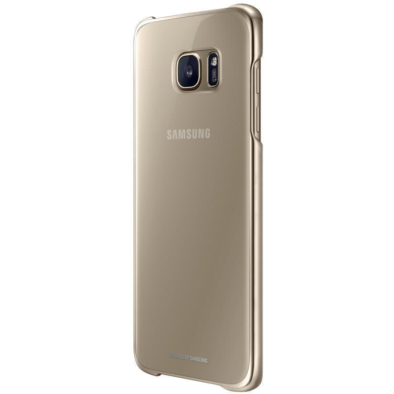 Silikonski zadnji ovitek za Samsung Galaxy S7 Edge z odbijačem (zlati)