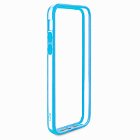 Okvir odbijača Puro Ohišje odbijača za Apple iPhone 5C plastika / silikon (prozorno-modra)