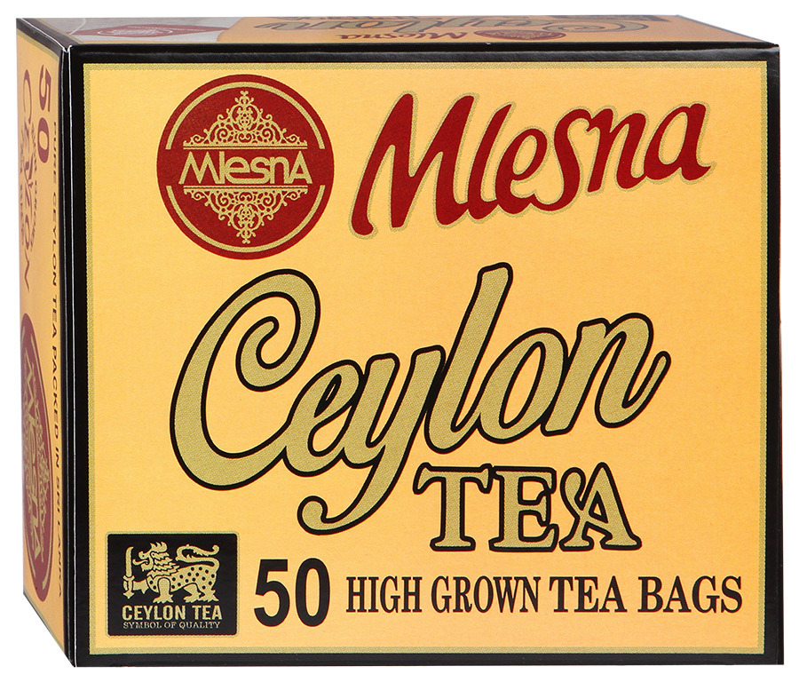 תה Ceylon Mlesna Ceylon תה שחור ארוז 50 חבילות * 2 גרם