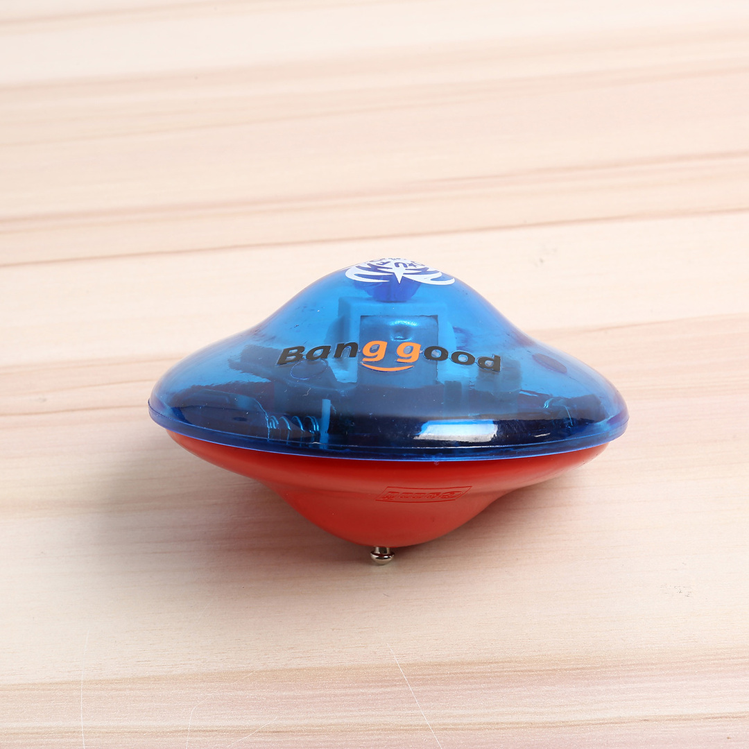  Bunte stehende Ufo Drift Taschenlampe Musik Kreisel mit offenem Schlüssel