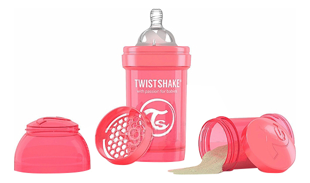 Detská fľaša Twistshake Anti-colic 180 ml broskyňa
