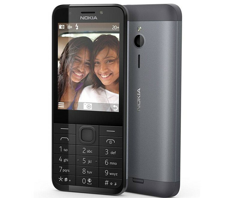  Die schlichte, stromlinienförmige Form des „Nokia 230“, gepaart mit 2,8 Zoll Diagonale und einer Akkukapazität von 1200 mAh, lockt