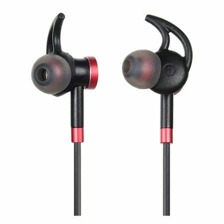 Kopfhörer mit Mikrofon DIGMA BT-04, Bluetooth, In-Ear, schwarz/rot [e713bt]