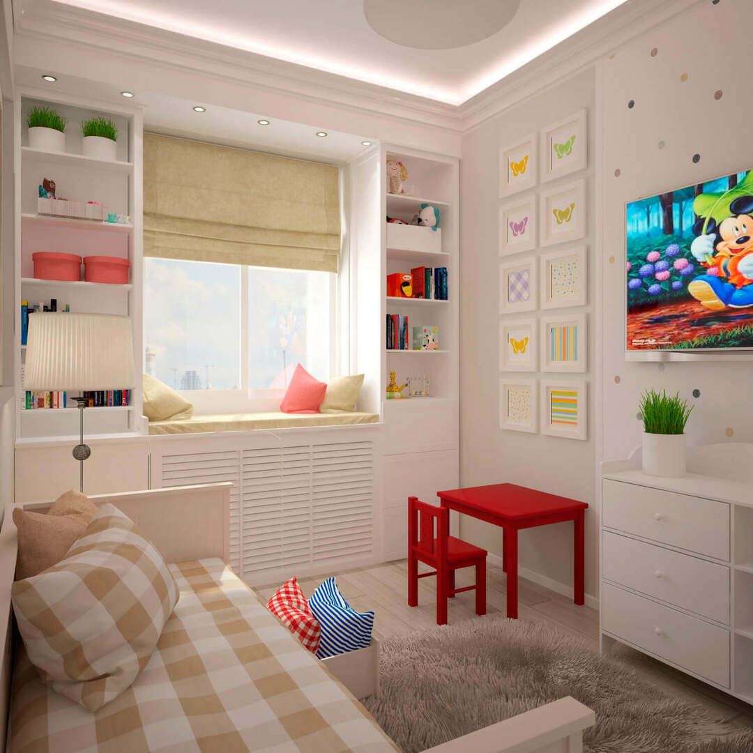 Kinderzimmer 8 m²: Einrichtungsmethoden, Fotos von Gestaltungsbeispielen