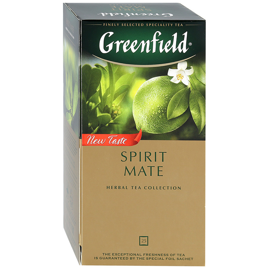 Greenfield Spirit Mate Teegetränk mit Limetten- und Grapefruitaroma, 25 Stück * 1,5 g