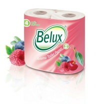 Papel higiénico Belux de dos capas (mezcla de frutos del bosque), 4 rollos