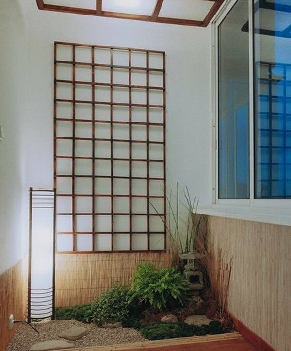 Malý balkon v japonském stylu