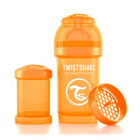 Twistshake Anti-Colic fľaša na kŕmenie oranžová (slnečný lúč) 180 ml