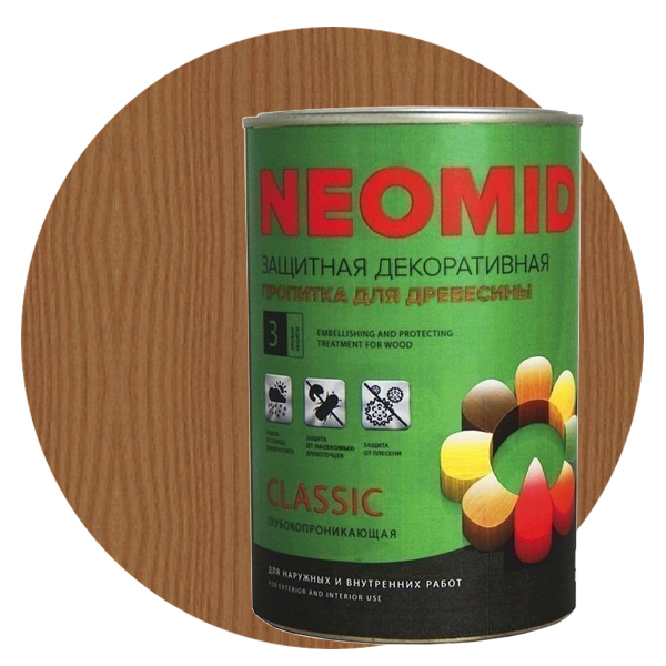 Impregnácia na drevo Neomid Bio Color Classic Oak 0,9 l