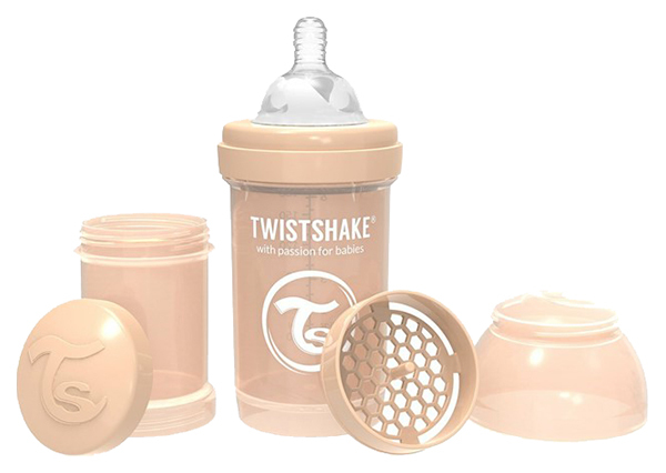 Twistshake Anti-Colic fľaša na kŕmenie Pastel Beige Pastel Beige 180 ml