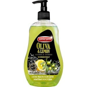 Detergente lavavajillas UNICUM Oliva # y # Lemon (colección europea), 550 ml
