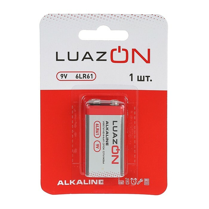 Pile alcaline Luazon, 6LR61, 9V, blister, 1 pc.