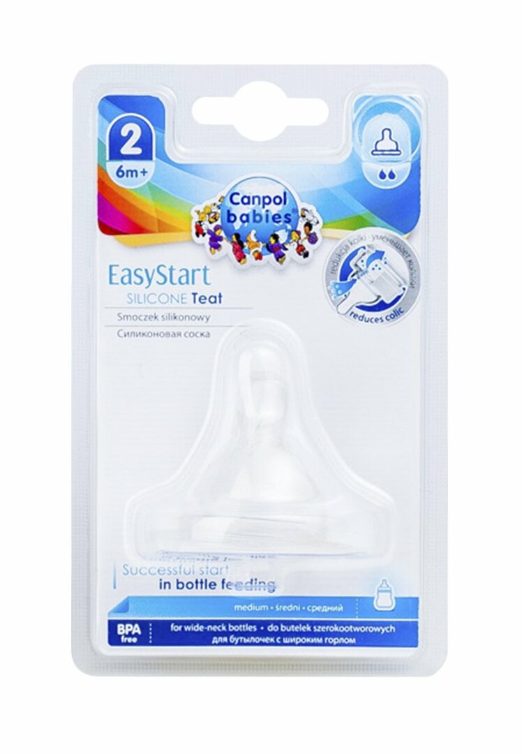 Easystart Weithals-Flaschennippel Silikon. 1 Stk. Medium Flow Canpol Babys: Preise ab 49 ₽ günstig im Online-Shop kaufen