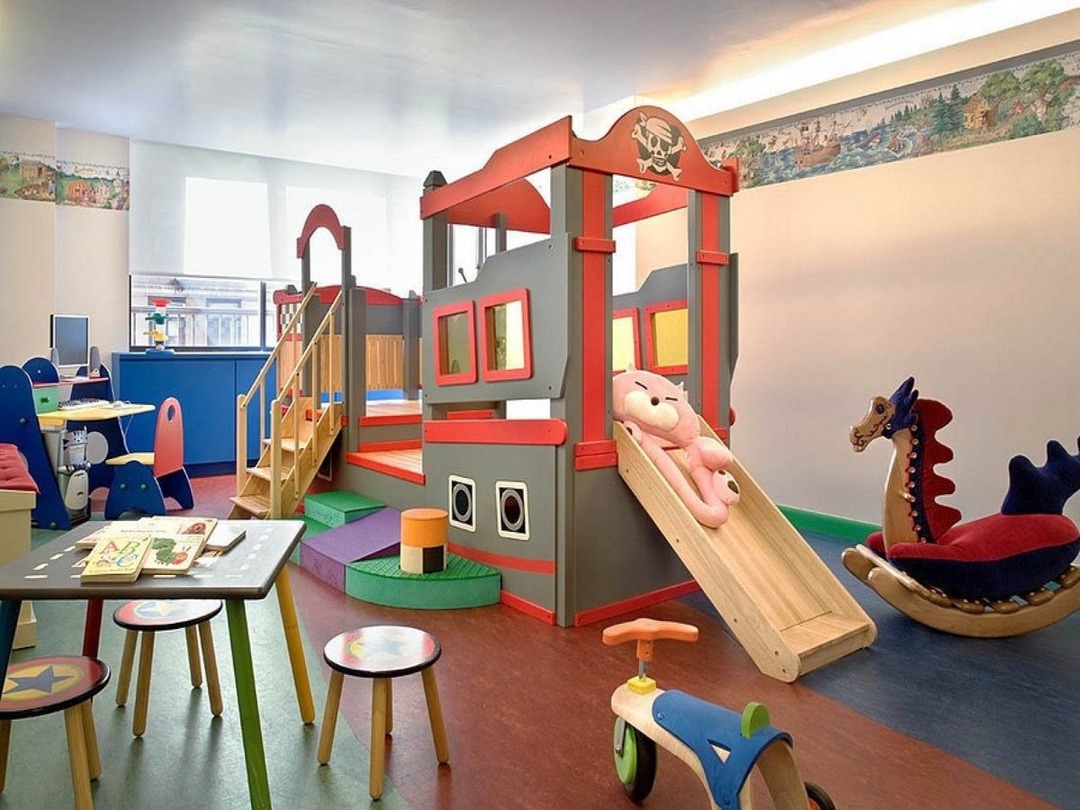 Çocuklar için Oyun odası: tasarımın ilginç örnekler, iç resimler