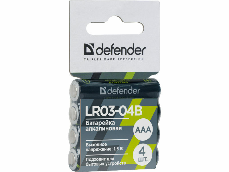 AAA batteri - Defender Alkaline LR03-04B (4 deler) 56008