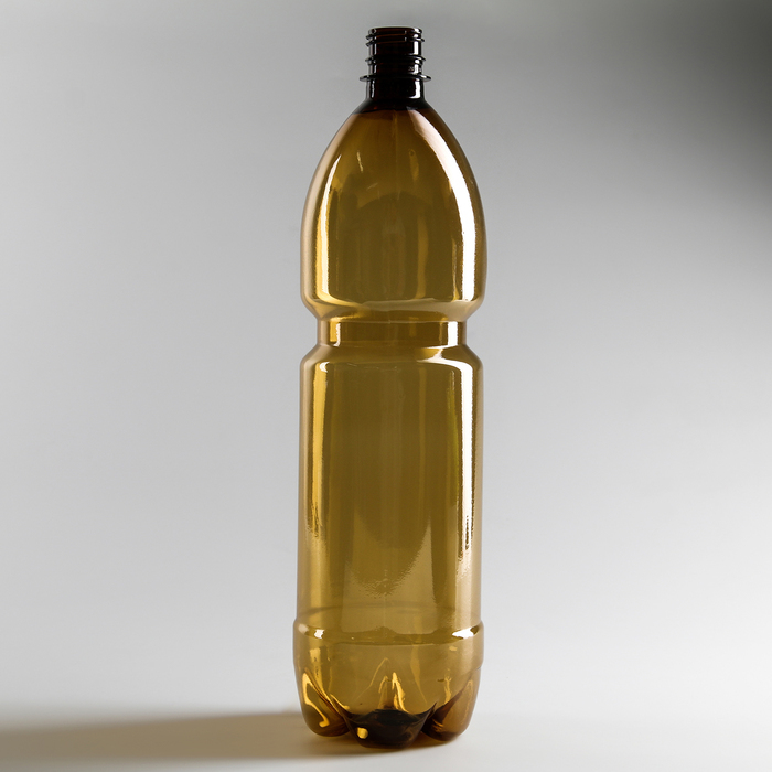Flasche, 1,5 l, PET, braun, ohne Verschluss