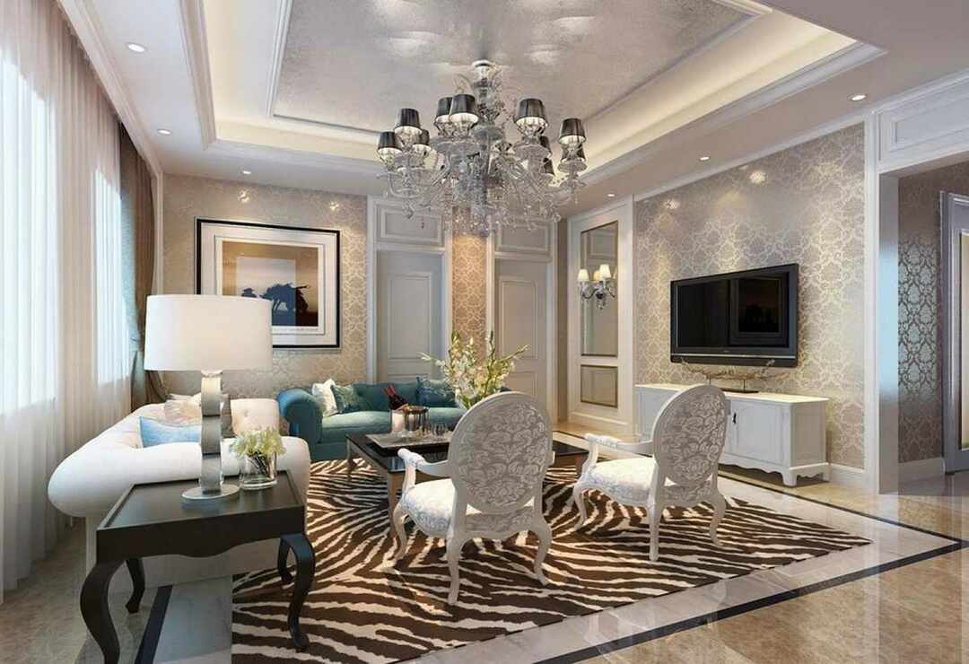 ein Beispiel für ein helles Wohnzimmer Dekor 2018
