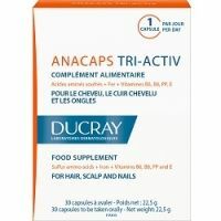 Ducray Аnacaps Tri-Activ Nahrungsergänzungsmittel - Kapseln für Haar und Kopfhaut, 30 Stk.