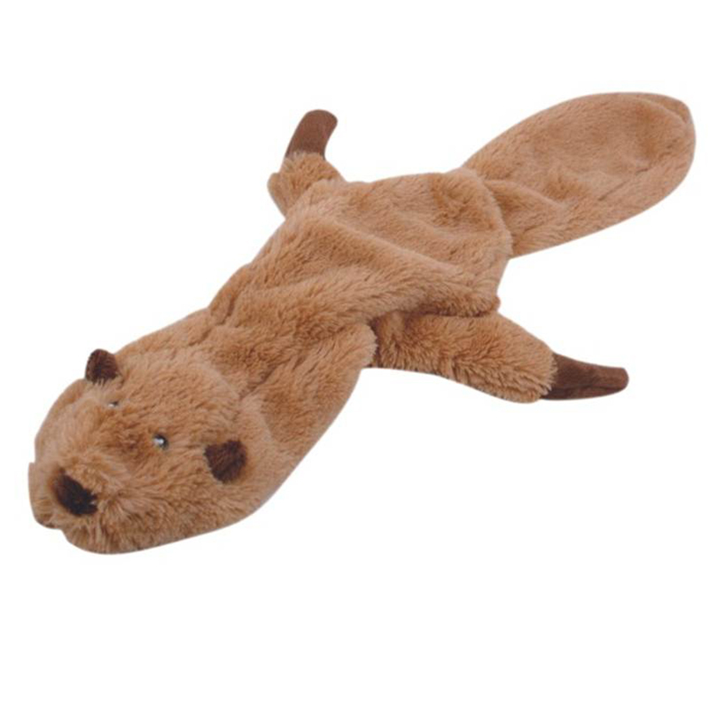 Legetøj til hunde MAJOR Beaver plys 57x27cm med squeaker