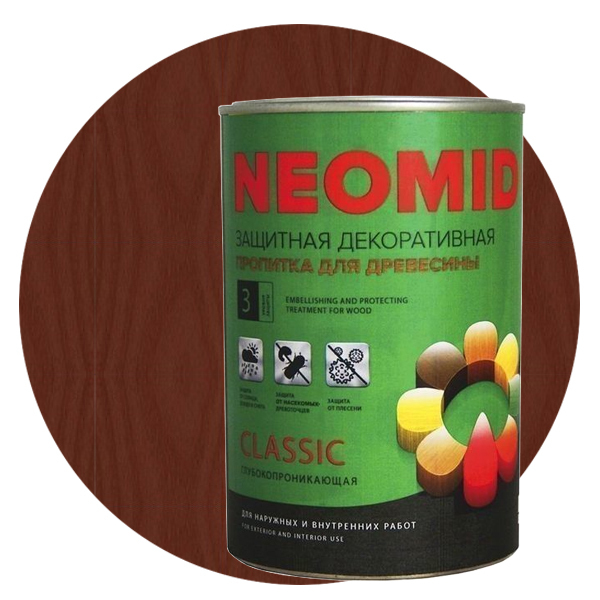 Impregnácia na drevo Neomid Bio Color Classic Mahagón 0,9 l