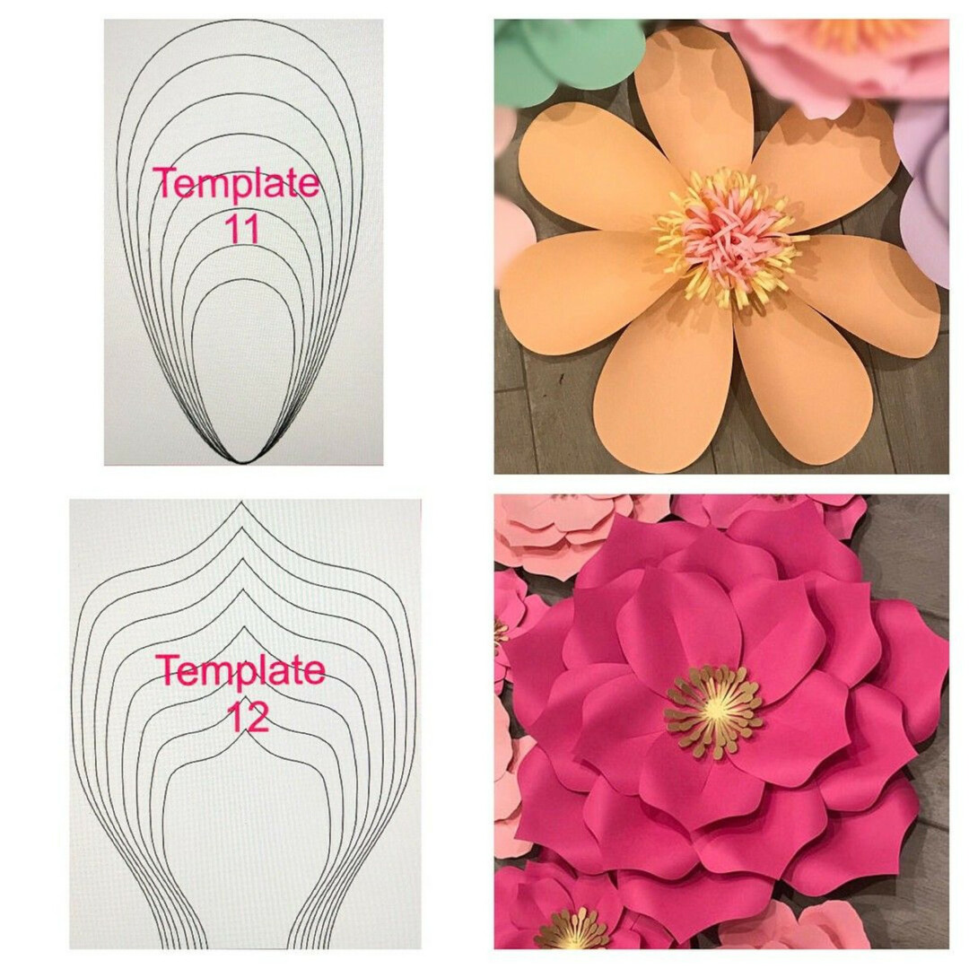 50 modelos e padrões para fazer flores de papel