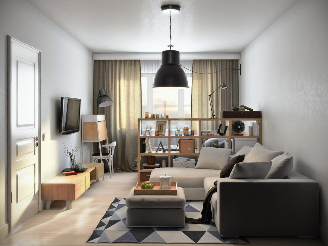 Projeto de um apartamento de 32 m²: o layout de um estúdio de um cômodo e uma foto de Khrushchev