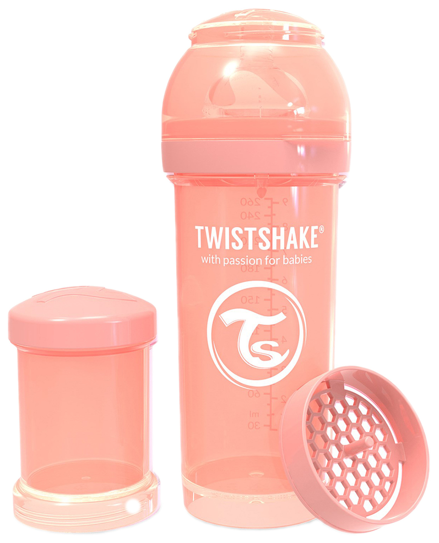 Twistshake Anti-Colic fľaša na kŕmenie Pastelová broskyňa 260 ml