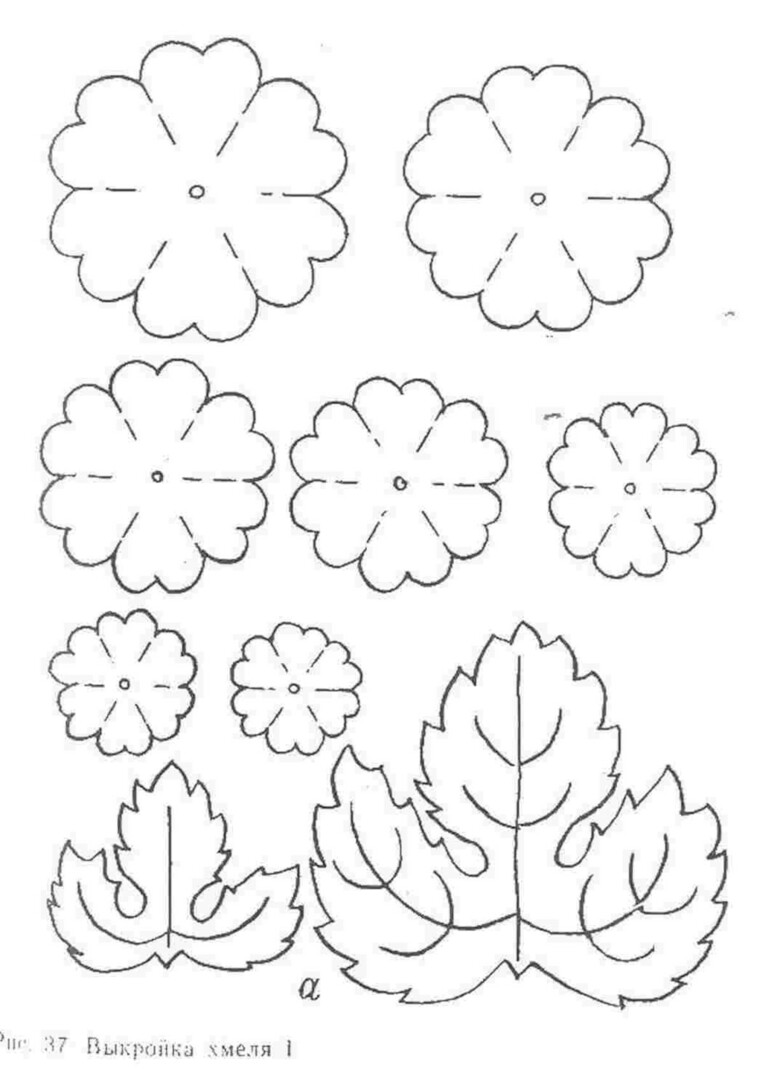 50 sjablonen en patronen voor het maken van papieren bloemen
