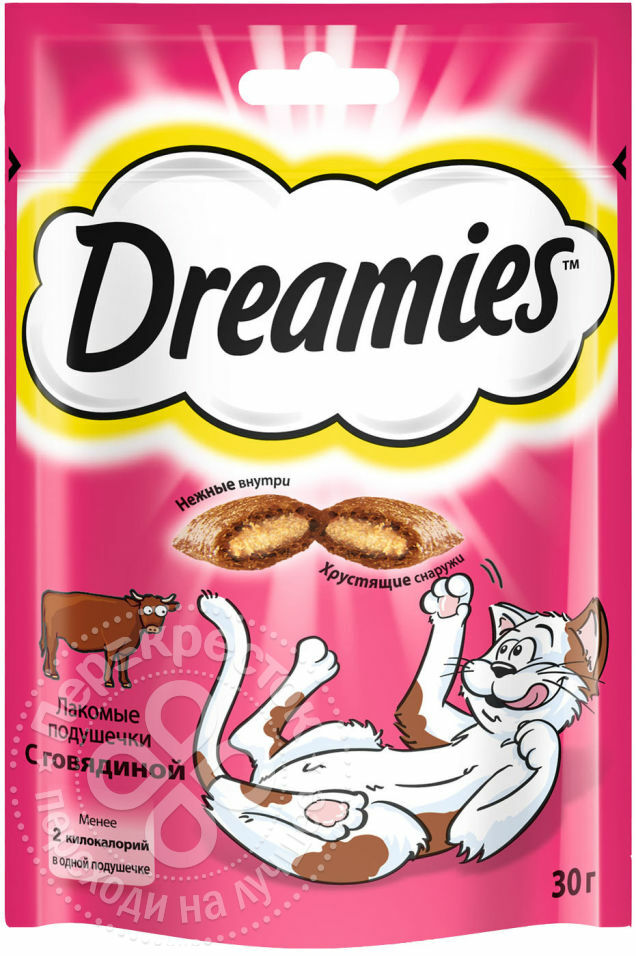 Leckerbissen für Katzen Dreamies mit Rindfleisch 30g