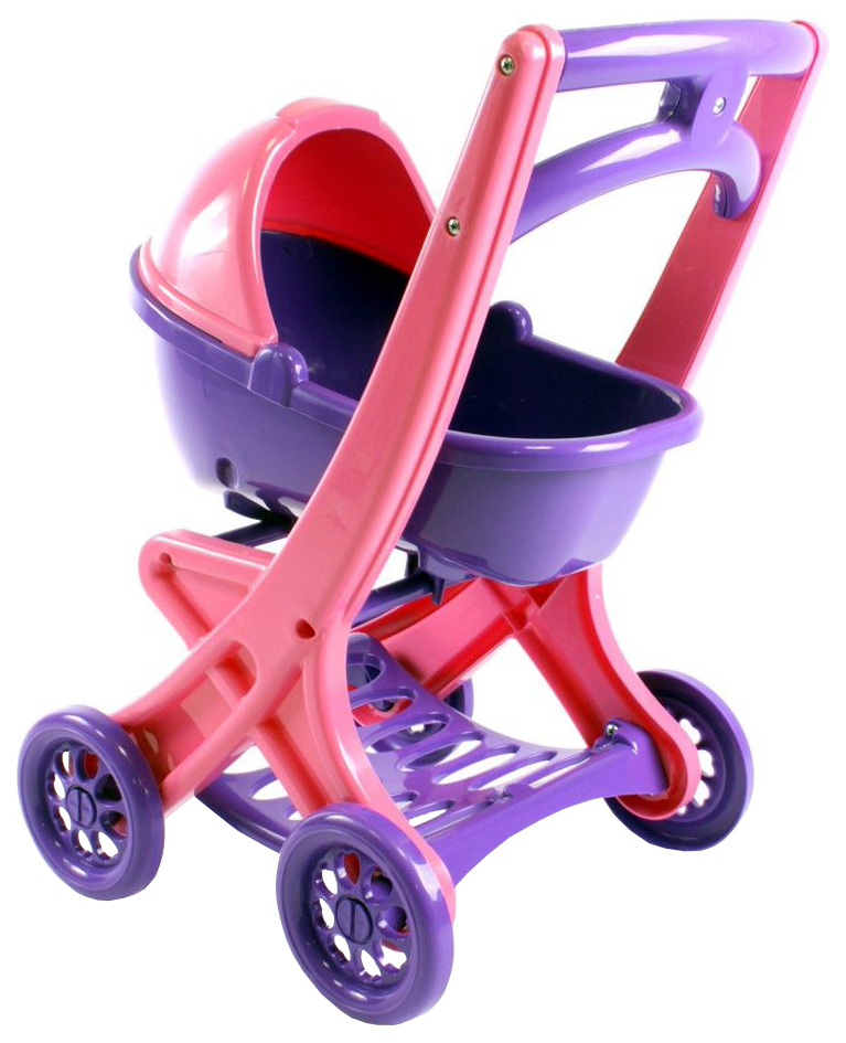 Doloni lėlių vežimėlis su vežimėliu 0121/02 Rožinė-violetinė