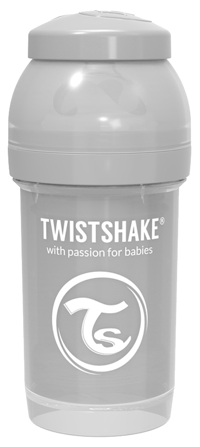 Fľaša proti kolike Twistshake na kŕmenie 180 ml pastelovo sivej 78254