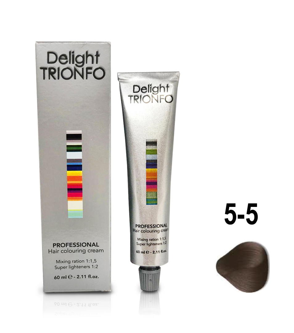 DT 5-5 crema colorante per capelli persistente, castano chiaro dorato / Delight TRIONFO 60 ml
