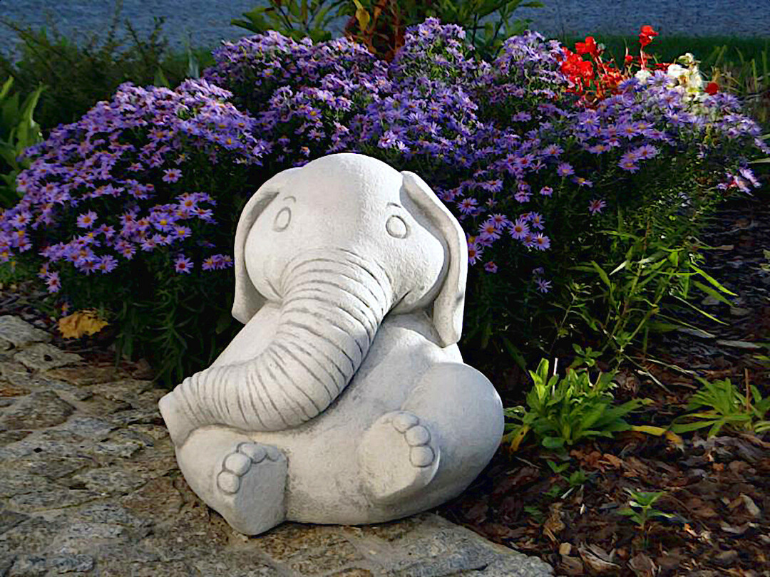 szobrok a kerti elefánt számára