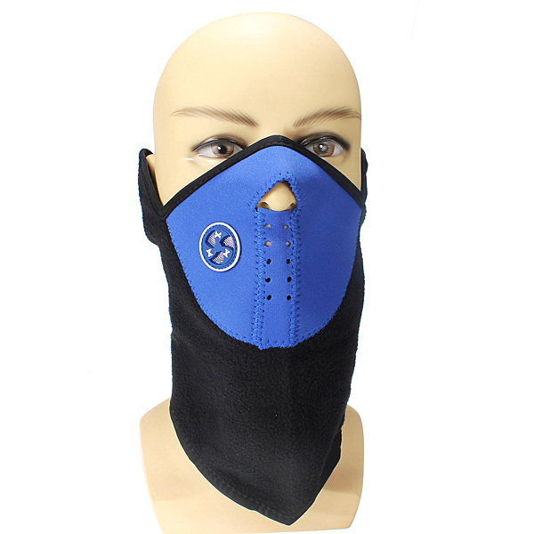 Zilas krāsas motociklu riteņbraukšanas velosipēdistu slēpošanas snovborda kakla sejas maska