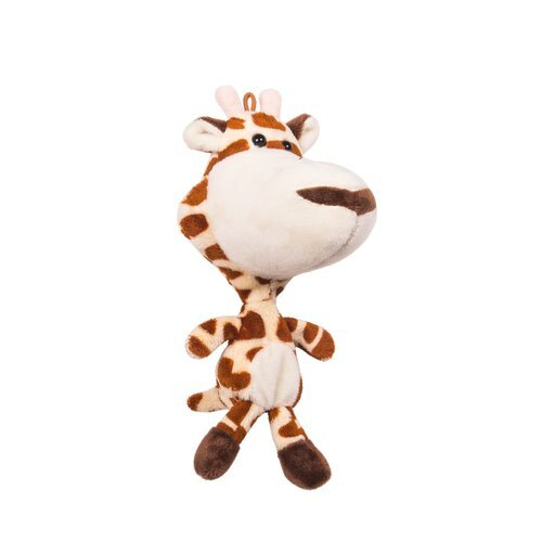 Minkštas žaislas, mygtukas mėlynas pakabukas - Žirafa 20 cm