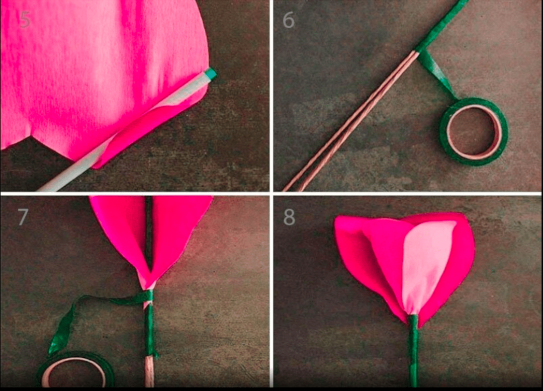How to make a large flower from corrugated paper step by step