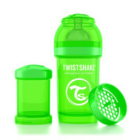 Kŕmiaca fľaša proti kolike Twistshake zelená (Sugarpuss) 180 ml