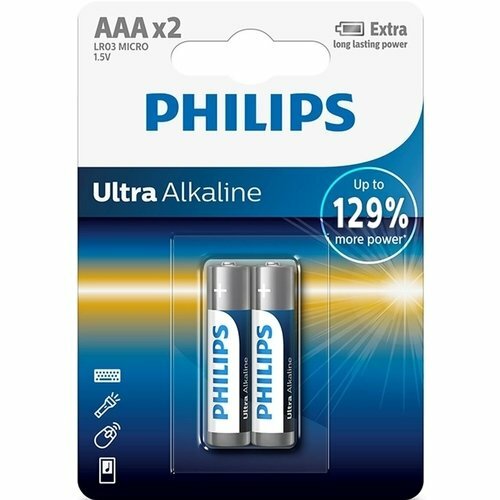 Alkaline-Batterien # und # quot; LR03E2B / 10 Ultra (AAA) # und # quot;, 2 Stk.