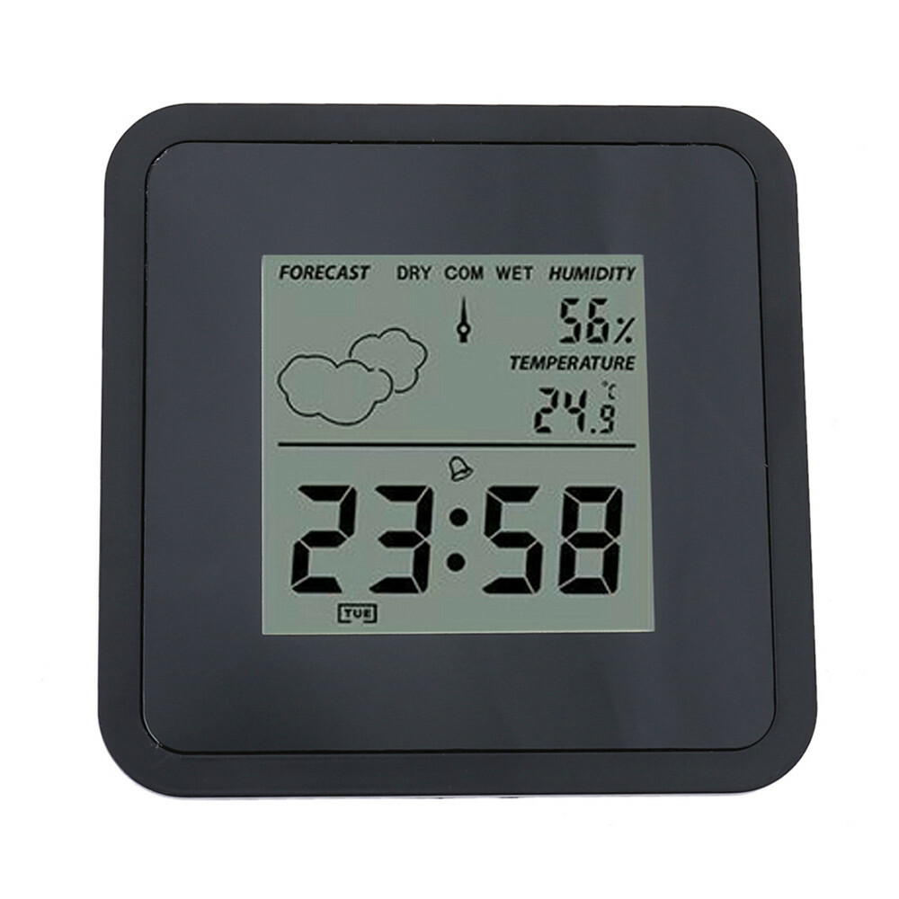 Digitales Hygrometer TS-S66 Thermometer 0 ℃ - 60 ℃ Elektronisches Thermometer mit Kalender- und Alarmfunktion