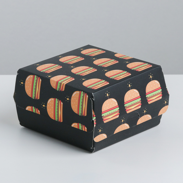 Hamburgerový box „Burgery“, 12 × 7 × 12 cm