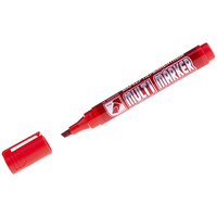 Nuolatinis žymeklis „Multi Marker“ raudonas, nuožulnus, 5 mm