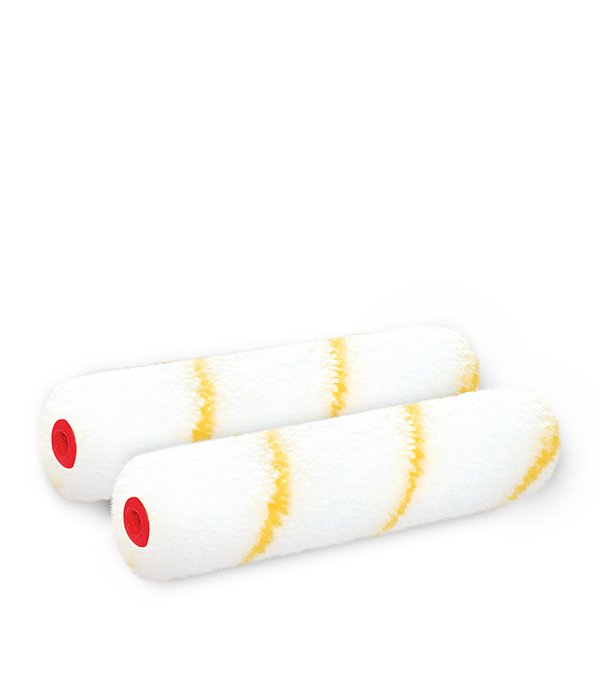 Polyamidový valček Beorol Yellow Line 100 mm na farby, základné nátery, antiseptiká a laky na vodnej a alkydovej báze (2 ks)