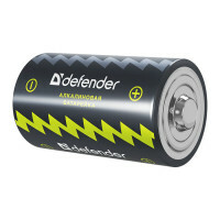 Battery Defender LR20-2B D, alkalisk, 2 stk