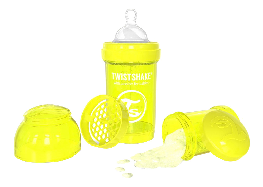 Detská fľaša Twistshake Anti-colic 180 ml žltá